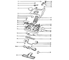 Eureka SC6484A/AT nozzle and motor assembly diagram