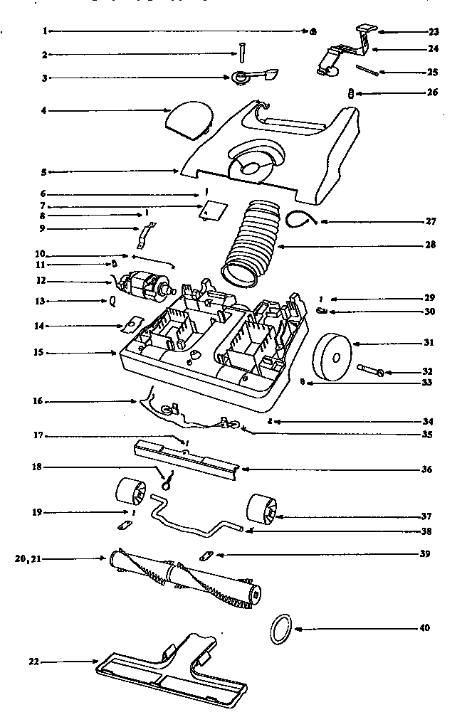 Nozzle and motor assembly