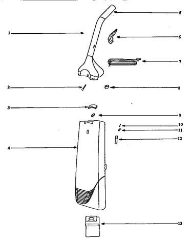 Handle and bag housing
