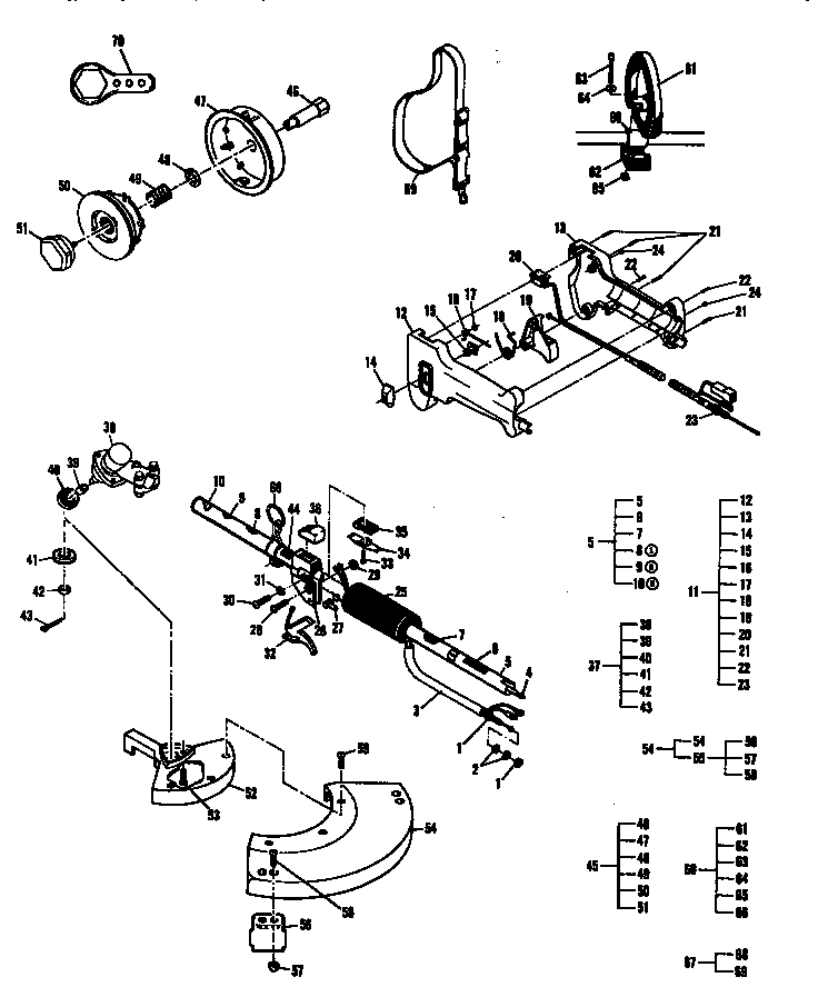 SHAFT / SHIELD / CUTTER ASSEMBLY