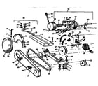 Craftsman 351226321 miter gauge and tracking/tension assembly diagram