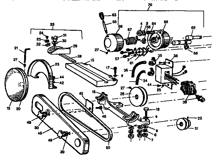 MITER GAUGE AND TRACKING/TENSION ASSEMBLY