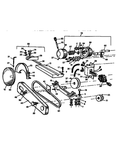 Miter gauge and tracking/tension assembly