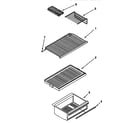 Kenmore 1069642280 shelves and accessories diagram