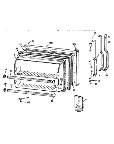 Freezer door