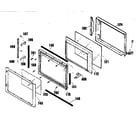 Kenmore 9114942592 microwave door section diagram