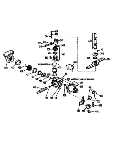 Motor pump mechanism