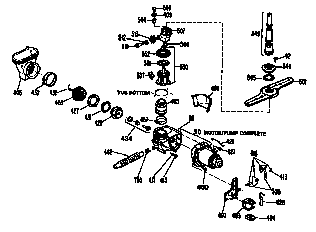 Motor pump mechanism