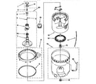 Kenmore 11092585800 agitator, basket and tub diagram