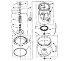 Kenmore 11091579800 agitator, basket and tub diagram