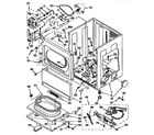 Kenmore 11097502100 lower cabinet and front panel part diagram