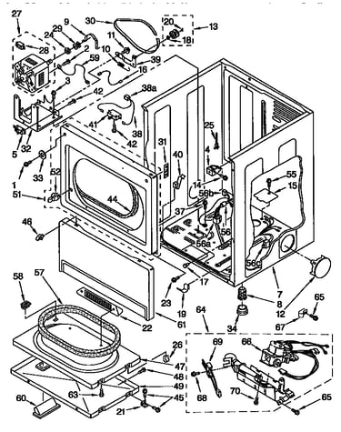 Lower cabinet and front panel part
