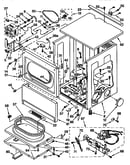 Upper cabinet and front panel