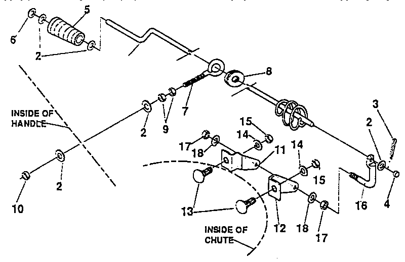 CHUTE CONTROL ROD