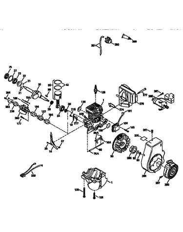 Tecumseh 2-cycle engine
