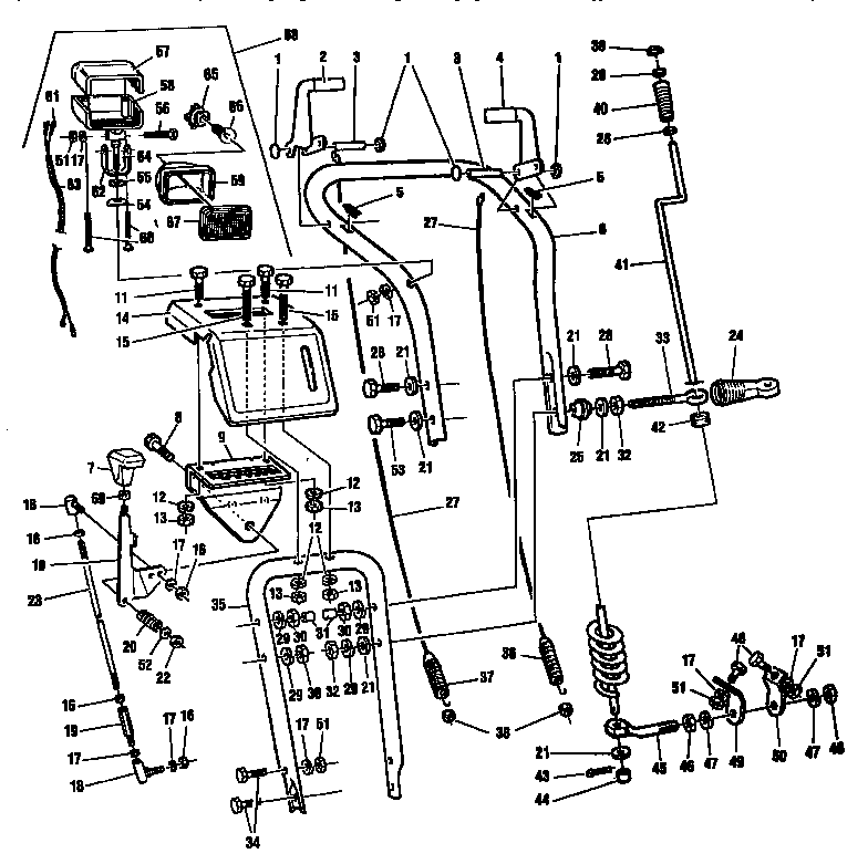 Upper handle assembly
