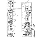 KitchenAid KUDI23BWH0 pump and motor parts diagram
