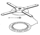 KitchenAid KUDI23BWH0 lower washarm and strainer parts diagram