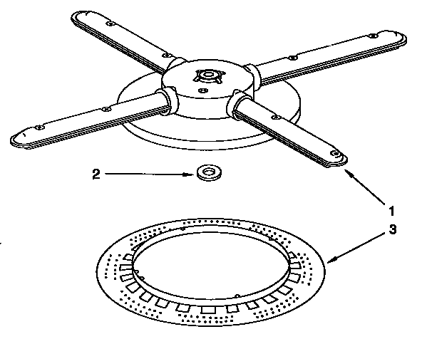 Lower washarm and strainer parts