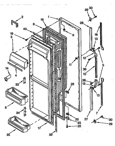 Refrigerator door