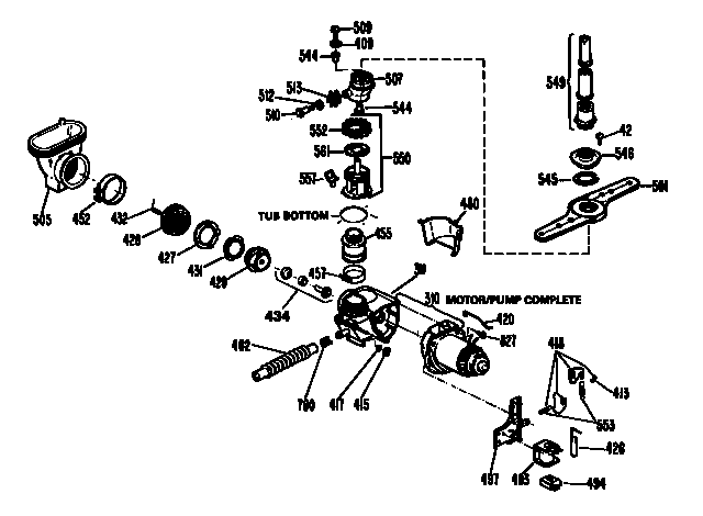 Motor pump mechanism