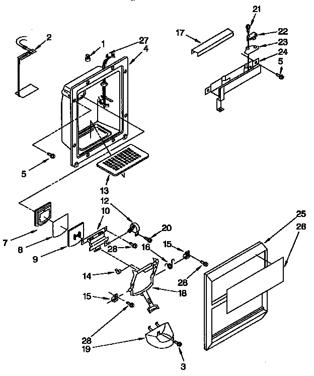 Dispenser front