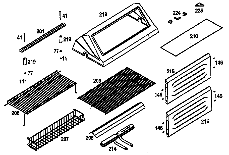 Grill top and cooking grate