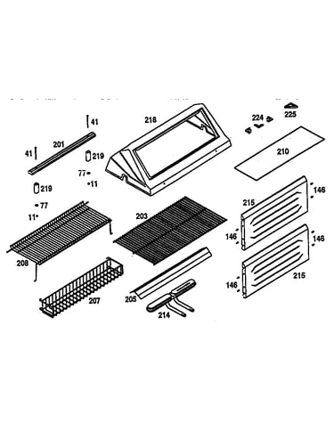 Grill top and cooking grate