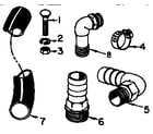 Craftsman 390291101 clamp/elbow and adapter diagram