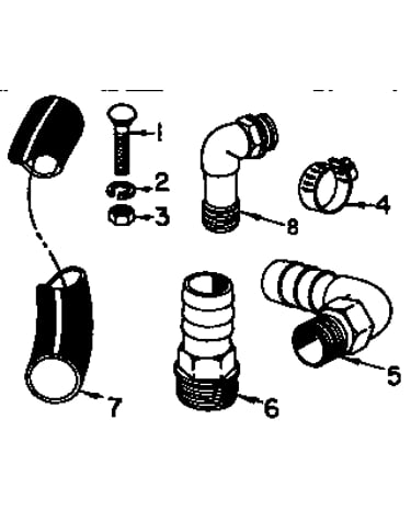 Clamp/elbow and adapter