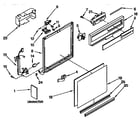 Kenmore 6651584990 frame and console parts diagram