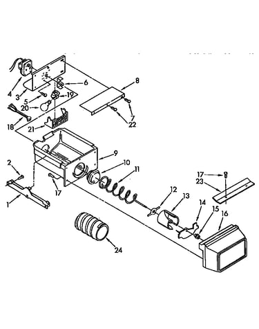 Motor and ice container