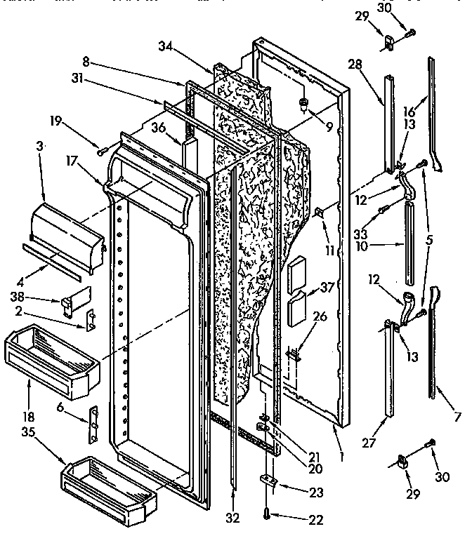 Refrigerator door