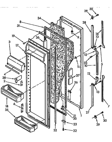 Refrigerator door