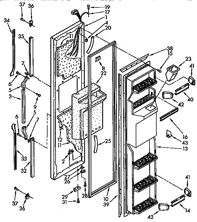 Freezer door
