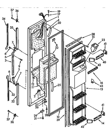 Freezer door