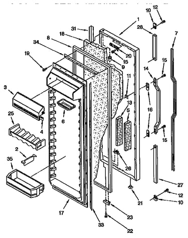 Refrigerator door parts