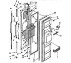 KitchenAid KSPS22QBWH00 freezer door parts diagram