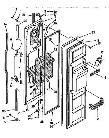 Freezer door parts