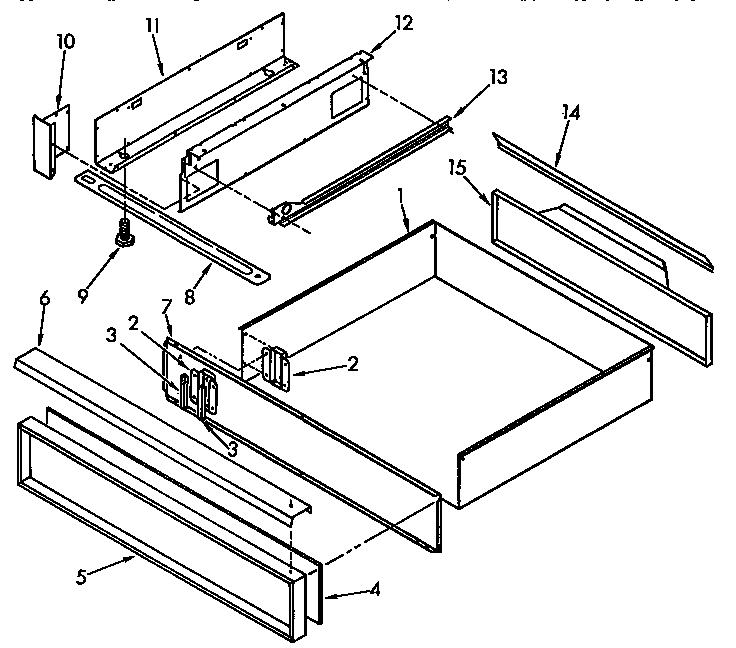 Drawer and rail