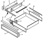 KitchenAid KEDS200YBL2 drawer and rail diagram