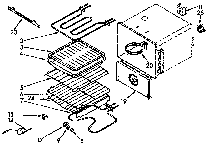 Internal convection oven