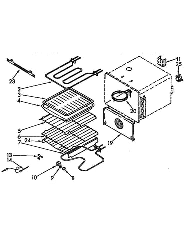 Internal convection oven