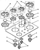 Cooktop, burner and grate