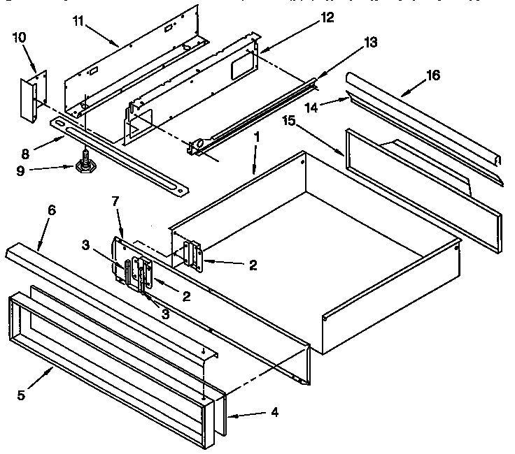 UTILITY DRAWER AND RAIL