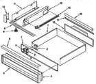 KitchenAid KDDT07BAL0 utility drawer and rail diagram
