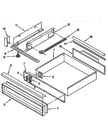 Utility drawer and rail