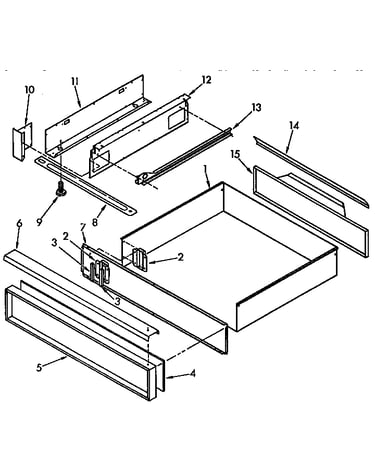 Utility drawer and rail