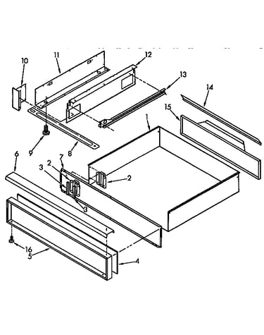 Utility drawer and rail