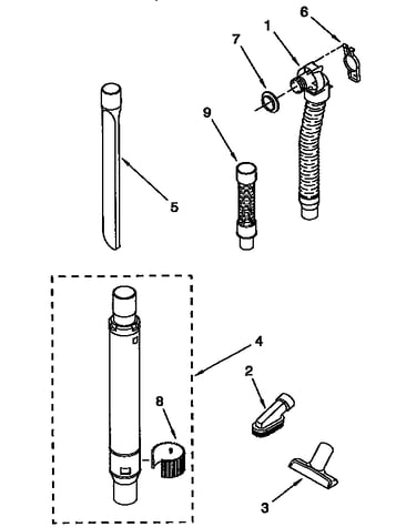 Hose and attachment parts